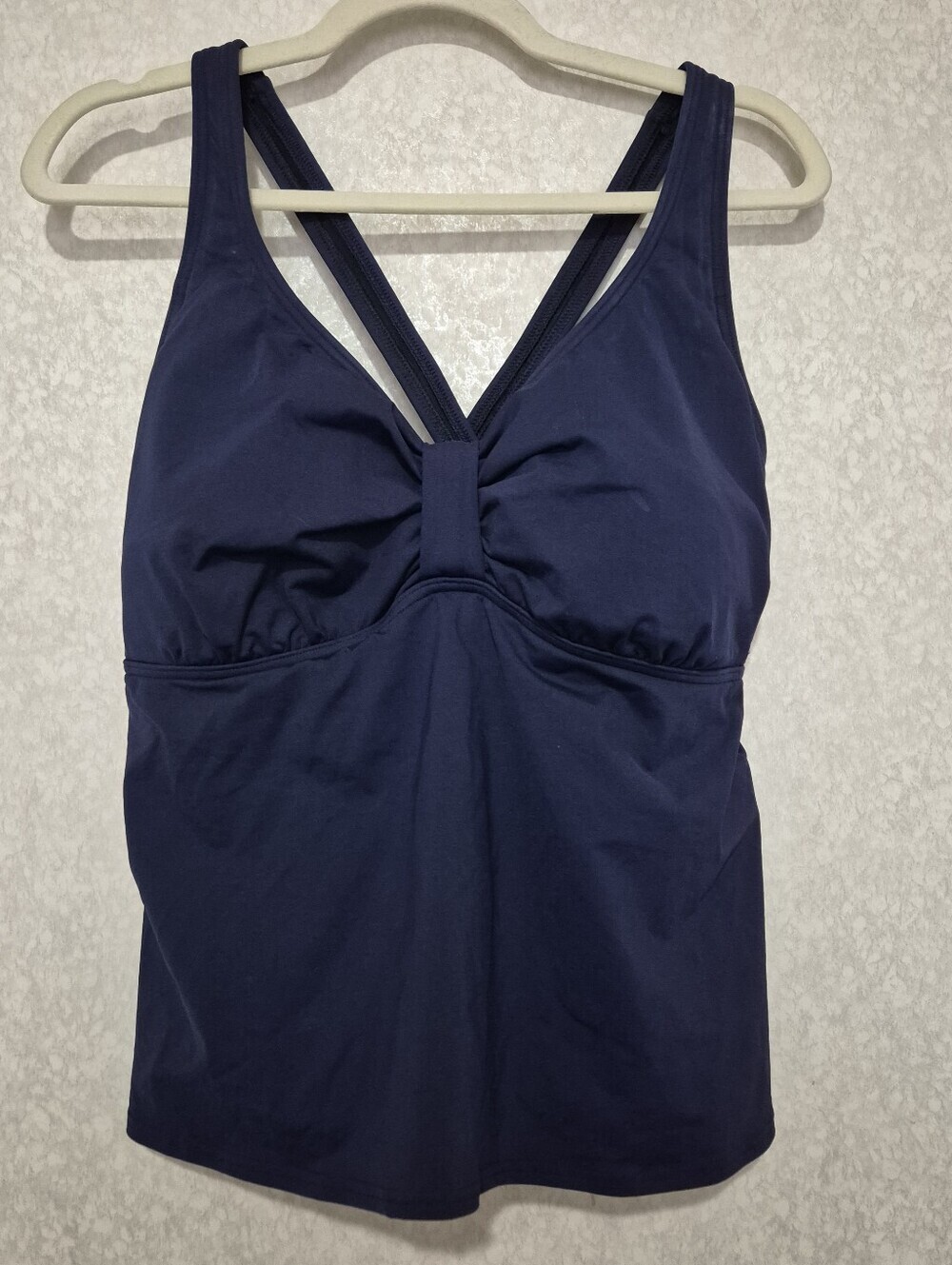 Lands' End Navy Swim Top with Twist Detail..Size-18W